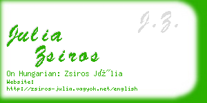 julia zsiros business card